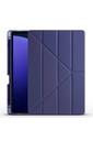 Samsung Galaxy Tab S9 FE Plus Uyumlu Kılıf Zore Tri Folding Kalem Bölmeli Standlı Kılıf