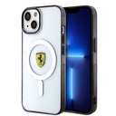 Apple iPhone 14 Plus Uyumlu Kılıf Ferrari M-safe Şarj Özellikli Transparan Dizayn Kapak