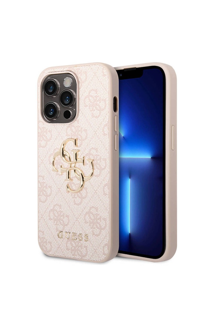 Apple iPhone 14 Pro Max Uyumlu Kılıf GUESS PU Deri Büyük Metal Logo Dizaynlı Kapak