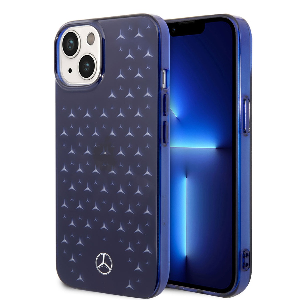 Apple iPhone 14 Plus Uyumlu Kılıf Mercedes Benz Transparan Yıldızlı Dizayn Kapak