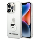 Apple iPhone 14 Pro Uyumlu Kılıf Karl Lagerfeld Transparan Choupette Dizayn Kapak