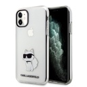 Apple iPhone 11 Uyumlu Kılıf Karl Lagerfeld Transparan Choupette Dizayn Kapak