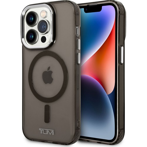 [ZTA91816] Apple iPhone 14 Pro Uyumlu Kılıf TUMI M-safe Şarj Özellikli Airbag Tasarımlı Kapak (Siyah)
