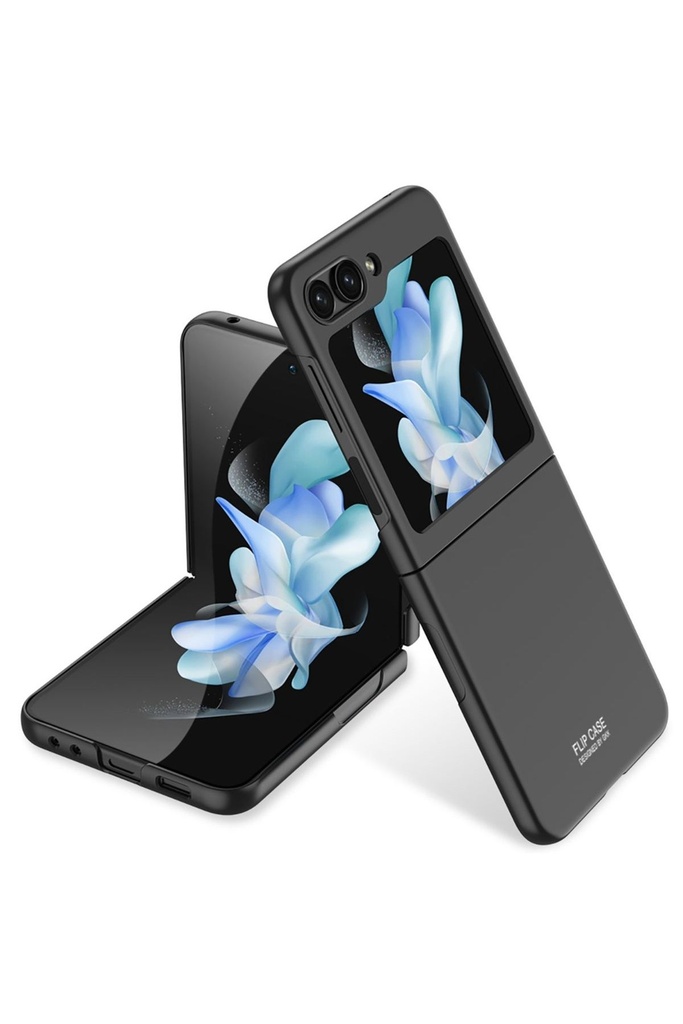 [RNZ-TA91854] Samsung Galaxy Z Flip 5 Uyumlu Kılıf Zore Sert Kıpta Kapak (Siyah)