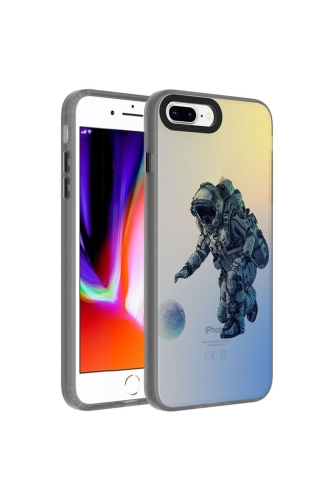 Apple iPhone 8 Plus Uyumlu Kılıf Desenli Zore Dragon Sert Kapak