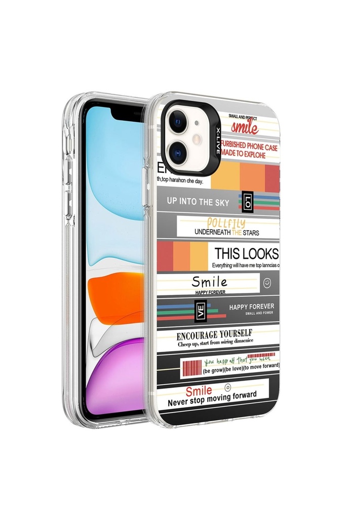 Apple iPhone 11 Uyumlu Kılıf Desenli Zore Silver Sert Kapak