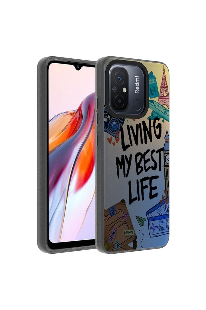 Xiaomi Redmi 12C Uyumlu Kılıf Desenli Zore Dragon Sert Kapak