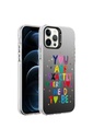 Apple iPhone 12 Pro Uyumlu Kılıf Desenli Zore Silver Sert Kapak
