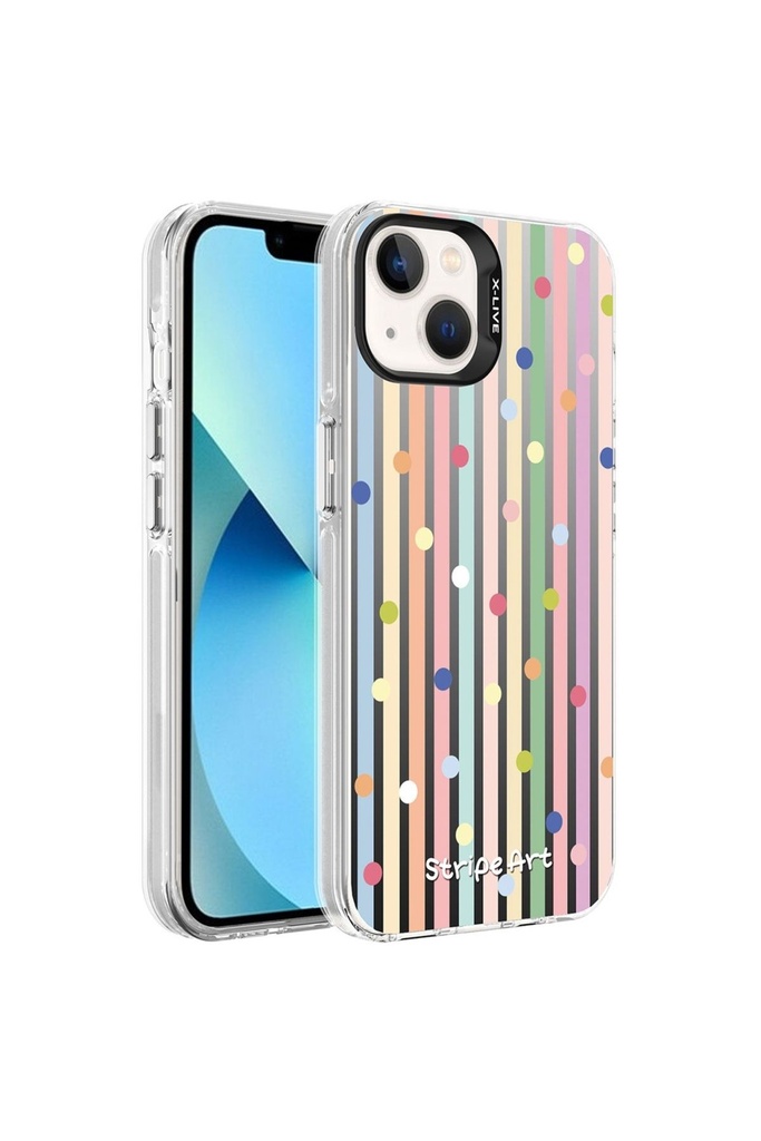 Apple iPhone 14 Pro Max Uyumlu Kılıf Desenli Zore Silver Sert Kapak