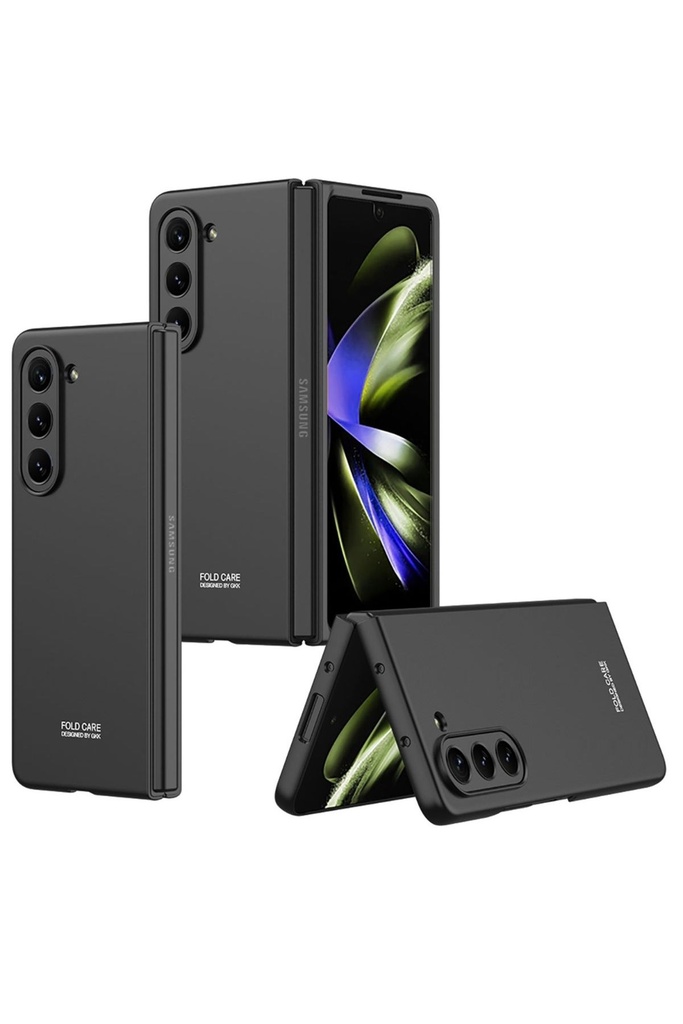 [RNZ-TA91859] Samsung Galaxy Z Fold 5 Uyumlu Kılıf Zore Sert Kıpta Kapak (Siyah)