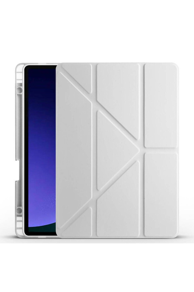 Samsung Galaxy Tab S9 FE Uyumlu Kılıf Zore Tri Folding Kalem Bölmeli Standlı Kılıf