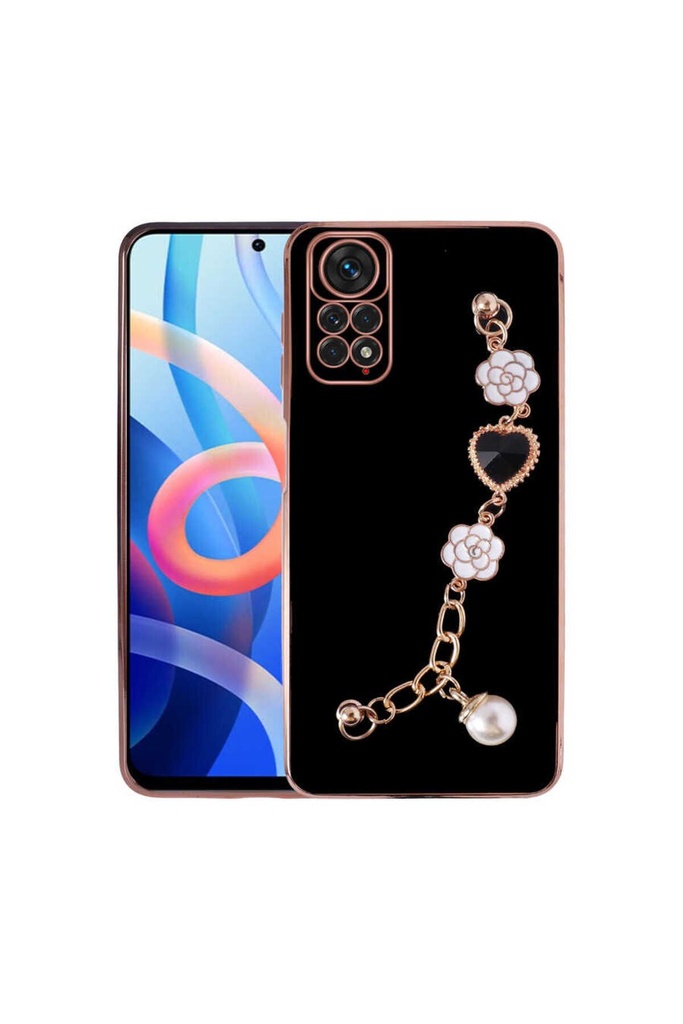 [RNZ-TA91938] Xiaomi Redmi Note 12 Pro 4G Uyumlu Kılıf El Tutamaçlı Kamera Korumalı Zore Taka Silikon Kapak (Siyah)