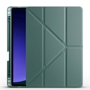 Samsung Galaxy Tab S9 FE Uyumlu Kılıf Zore Tri Folding Kalem Bölmeli Standlı Kılıf