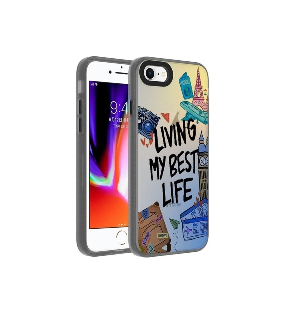 [RNZ-TA91974] Apple iPhone SE 2022 Uyumlu Kılıf Desenli Zore Dragon Sert Kapak (Seyahat)