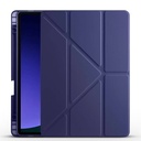 Samsung Galaxy Tab S9 FE Uyumlu Kılıf Zore Tri Folding Kalem Bölmeli Standlı Kılıf