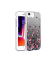 Apple iPhone SE 2022 Uyumlu Kılıf Desenli Zore Silver Sert Kapak