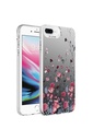 Apple iPhone 8 Plus Uyumlu Kılıf Desenli Zore Silver Sert Kapak