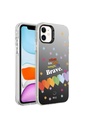 Apple iPhone 12 Uyumlu Kılıf Desenli Zore Silver Sert Kapak