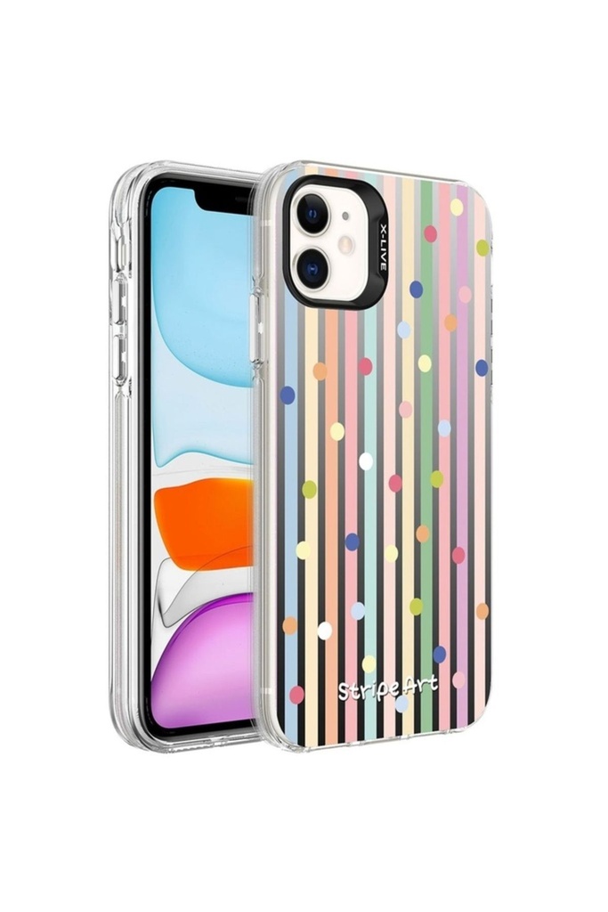 Apple iPhone 12 Uyumlu Kılıf Desenli Zore Silver Sert Kapak