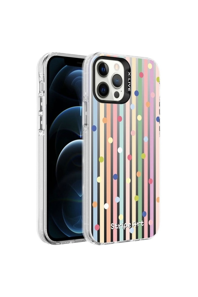 Apple iPhone 12 Pro Max Uyumlu Kılıf Desenli Zore Silver Sert Kapak