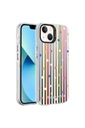 Apple iPhone 13 Uyumlu Kılıf Desenli Zore Silver Sert Kapak