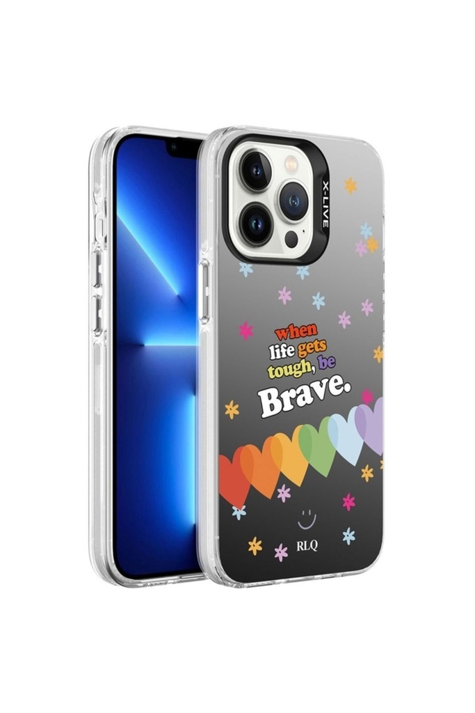 Apple iPhone 13 Pro Uyumlu Kılıf Desenli Zore Silver Sert Kapak