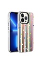 Apple iPhone 13 Pro Max Uyumlu Kılıf Desenli Zore Silver Sert Kapak