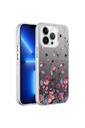 Apple iPhone 13 Pro Max Uyumlu Kılıf Desenli Zore Silver Sert Kapak