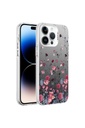 Apple iPhone 14 Pro Uyumlu Kılıf Desenli Zore Silver Sert Kapak