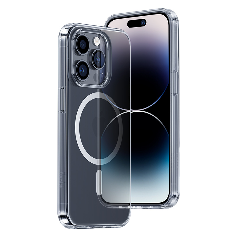 [RNZ-TA92201] Apple iPhone 14 Pro Max Uyumlu Kılıf Wireless Şarj Destekli Benks Yeni Magnetik Crystal PC Kapak