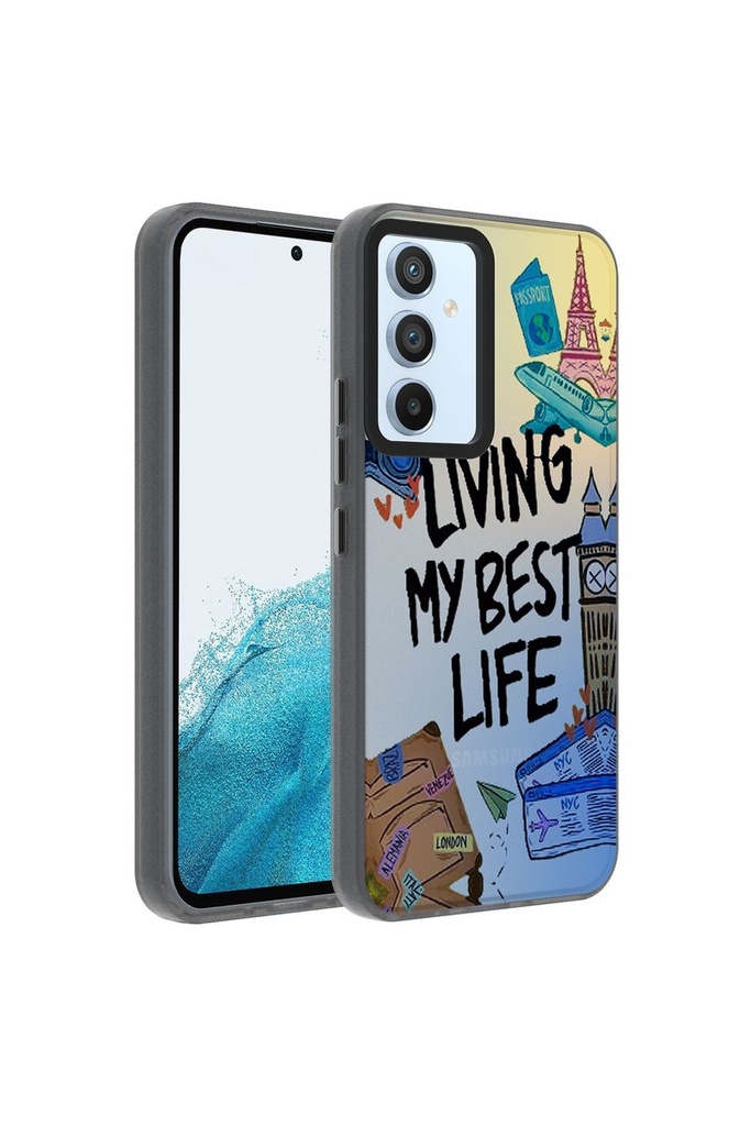 [RNZ-TA92226] Samsung Galaxy A54 Uyumlu Kılıf Desenli Zore Dragon Sert Kapak (Seyahat)