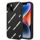 Apple iPhone 14 Uyumlu Kılıf Karl Lagerfeld PU Suni Deri Logolu Dizayn Kapak