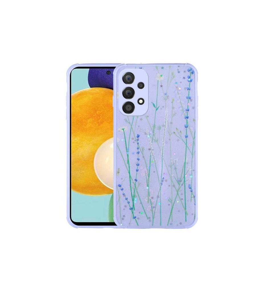 Samsung Galaxy A53 5G Uyumlu Kılıf Simli Desenli Kamera Korumalı Parlak Zore Popy Kapak