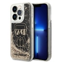 Apple iPhone 14 Pro Max Uyumlu Kılıf Karl Lagerfeld Sıvılı Simli Gatsby Dizayn Kapak