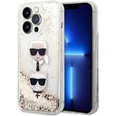 Apple iPhone 14 Pro Uyumlu Kılıf Karl Lagerfeld Sıvılı Simli K&C Head Dizayn Kapak