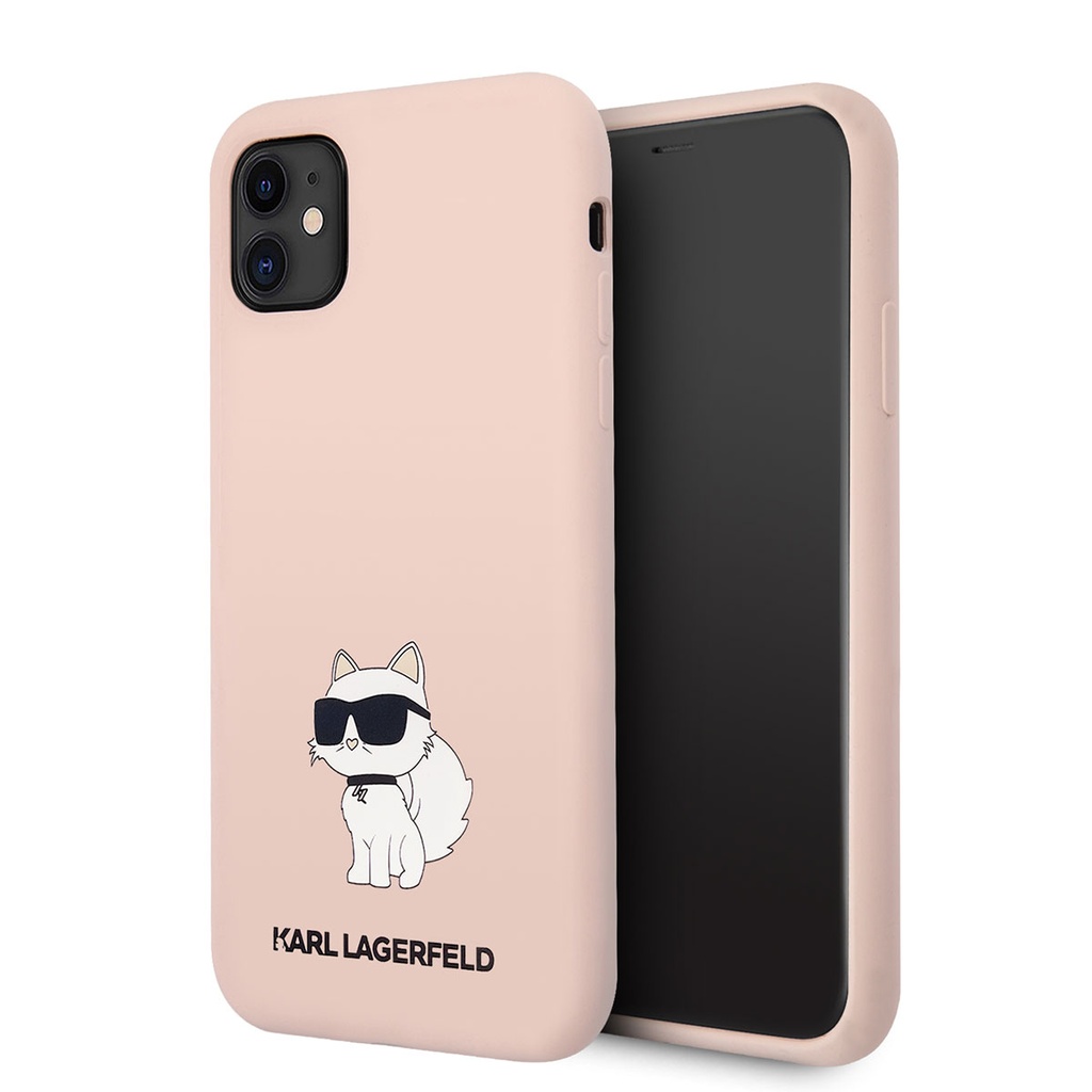 Apple iPhone 11 Uyumlu Kılıf Karl Lagerfeld Silikon Choupette Dizayn Kapak