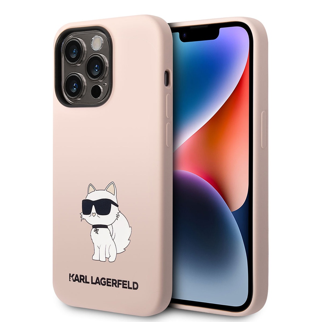 Apple iPhone 14 Pro Uyumlu Kılıf Karl Lagerfeld Silikon Choupette Dizayn Kapak
