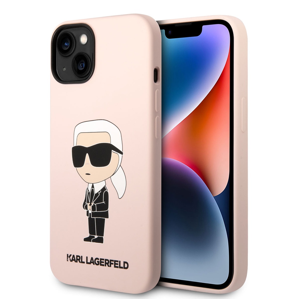 Apple iPhone 14 Uyumlu Kılıf Karl Lagerfeld Silikon Karl Dizayn Kapak