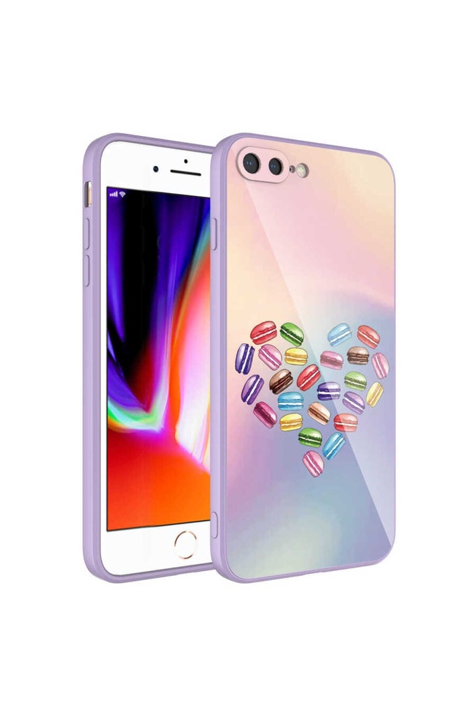 Apple iPhone 7 Plus Uyumlu Kılıf Kamera Korumalı Desenli Sert Silikon Zore Epoksi Kapak