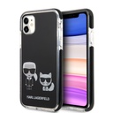 Apple iPhone 11 Uyumlu Kılıf Karl Lagerfeld Kenarları Siyah Silikon K&C Dizayn Kapak