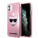 Apple iPhone 11 Uyumlu Kılıf Karl Lagerfeld Transparan Choupette Head Dizayn Kapak