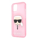 Apple iPhone 11 Uyumlu Kılıf Karl Lagerfeld Transparan Karl Head Dizayn Kapak