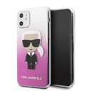 Apple iPhone 11 Uyumlu Kılıf Karl Lagerfeld Yarı Transparan Karl Dizayn Kapak