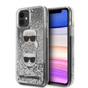 Apple iPhone 11 Uyumlu Kılıf Karl Lagerfeld Sıvılı Simli K&C Dizayn Kapak