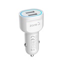 Zore CC-01 Hızlı Şarj Özellikli LED Işıklı Dual USB Araç Şarj Başlığı 18W