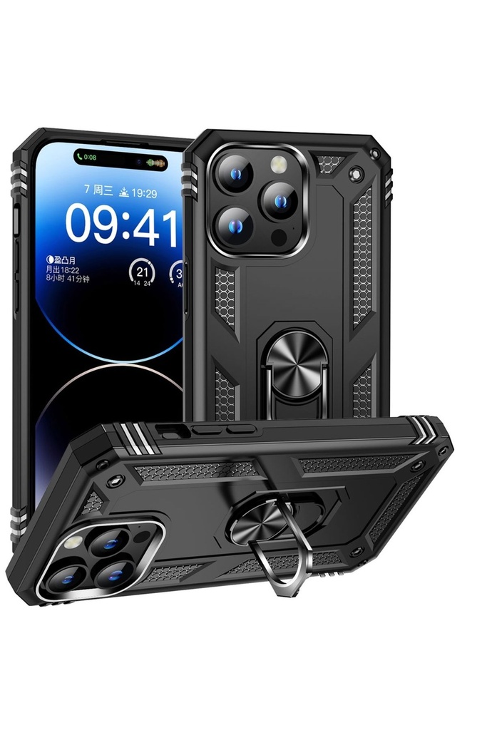 [RNZ-TA92464] Apple iPhone 15 Pro Max Uyumlu Kılıf Zore Vega Kapak (Siyah)