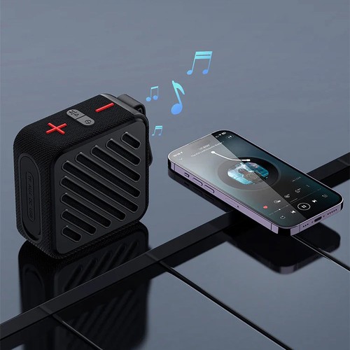 [ZTA92590] Recci RSK-W33 Mocca Serisi TF/AUX/USB Askılı Akıllı Wireless Bluetooth 5.3 Speaker Hoparlör (Siyah)