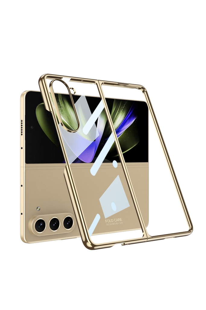 Samsung Galaxy Z Fold 5 Uyumlu Kılıf Zore Full Camlı Kıpta Kapak