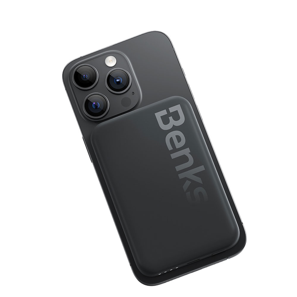 [RNZ-TA92693] Benks MP10 M-safe Magnetik İnce Tasarımlı Powerbank 6000mAh (Siyah)