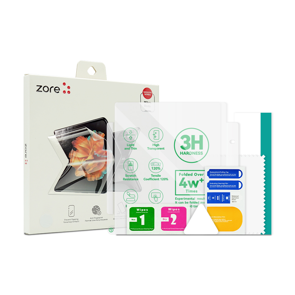 [RNZ-TA92898] Samsung Galaxy Z Flip 3 Uyumlu Zore Hizalama Aparatlı S-Fit Body Ekran Koruyucu